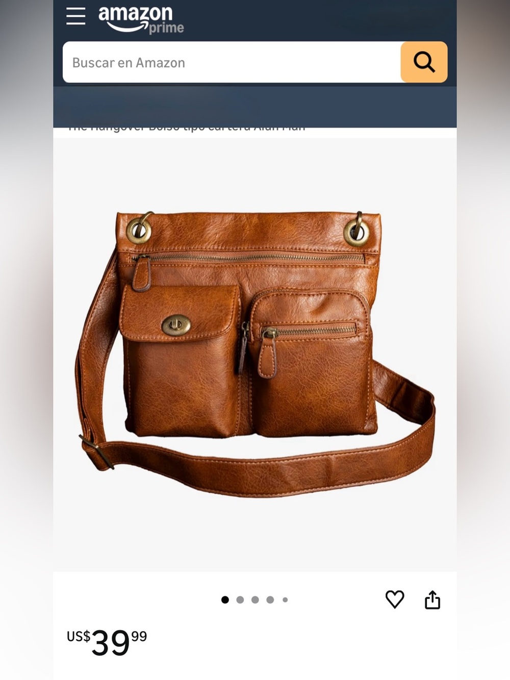 Men's Brown Leather Crossbody Bag - Classic Shoulder Satchel